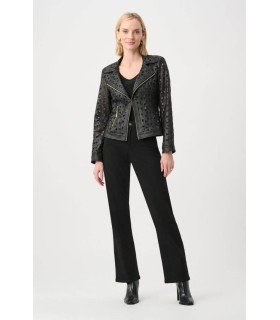 Chaqueta Motera Negra Joseph Ribkoff Mujer