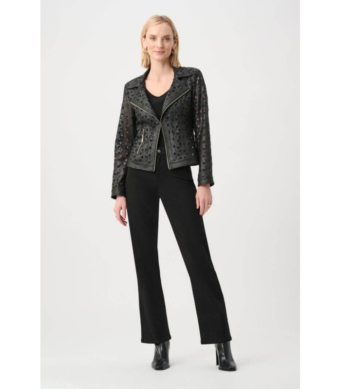 Chaqueta Motera Negra Joseph Ribkoff Mujer