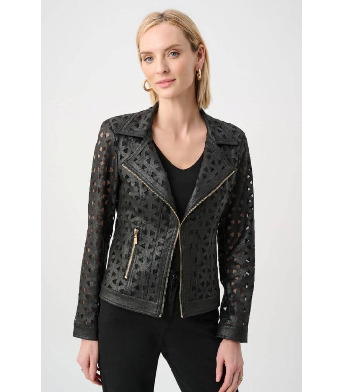Chaqueta Motera Negra Joseph Ribkoff Mujer