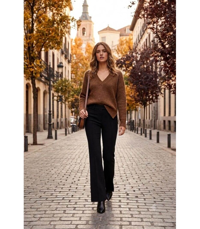 Pantalón FRANCOISE Negro Cambio Mujer