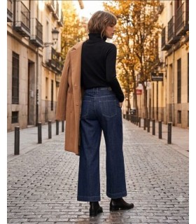 Pantalón Vaquero Oscuro Ancho MAC Mujer