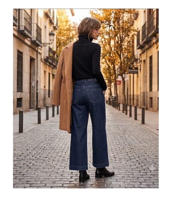 Pantalón Vaquero Oscuro Ancho MAC Mujer