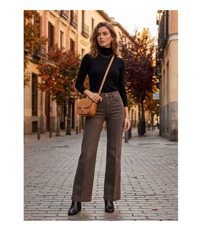 Pantalón Vaquero Marrón MAC Mujer