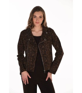 Chaqueta Corta Leopardo Frank Lyman Mujer