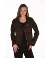 Chaqueta Corta Leopardo Frank Lyman Mujer