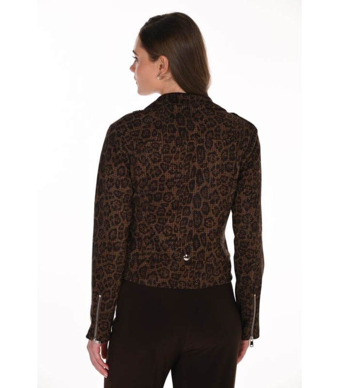 Chaqueta Corta Leopardo Frank Lyman Mujer