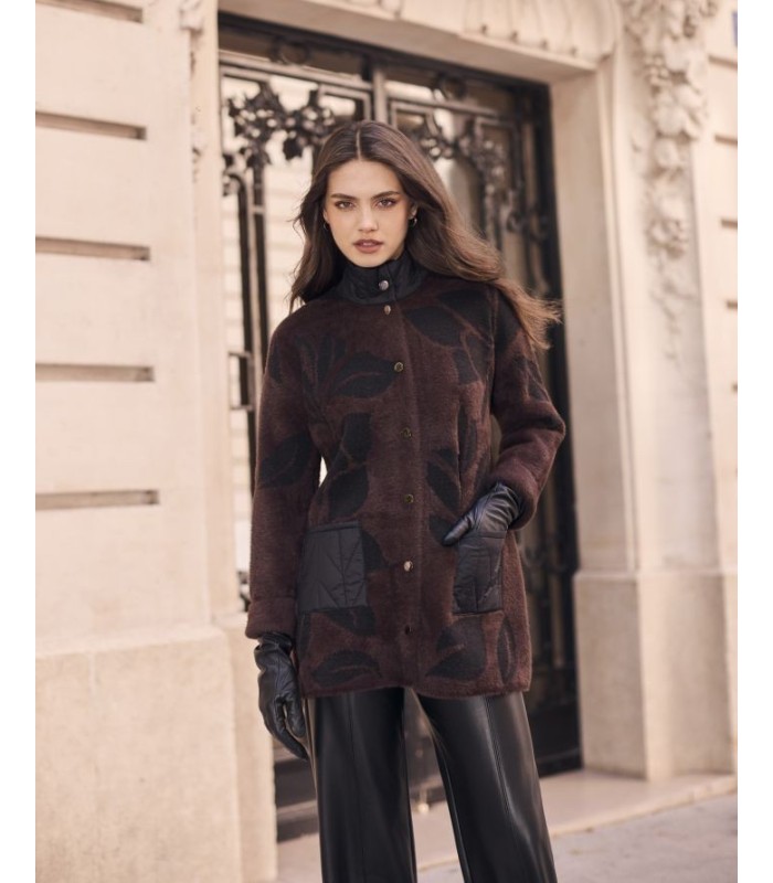 Chaqueta Punto Hojas Frank Lyman Mujer