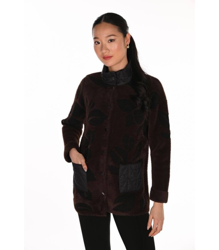Chaqueta Punto Hojas Frank Lyman Mujer