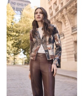 Chaqueta Marrón Caballos Frank Lyman Mujer
