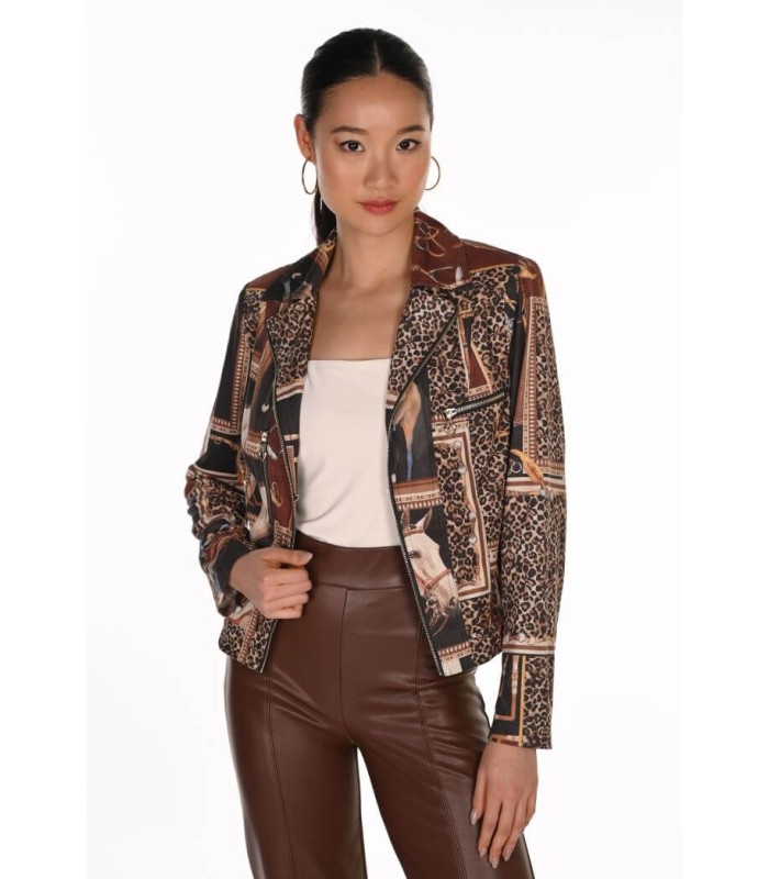 Chaqueta Marrón Caballos Frank Lyman Mujer