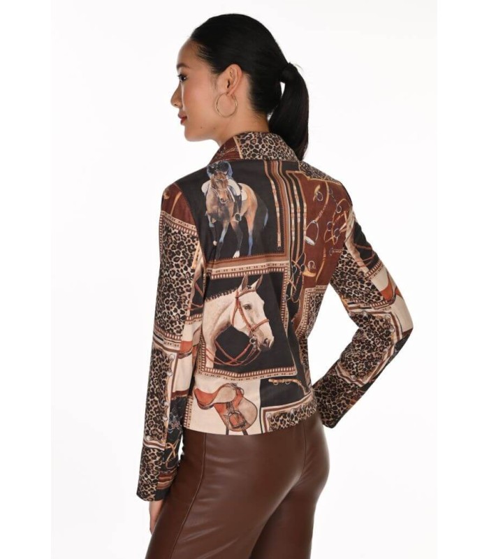 Chaqueta Marrón Caballos Frank Lyman Mujer