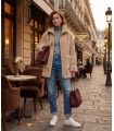 Abrigo Reversible Crudo Marella Mujer