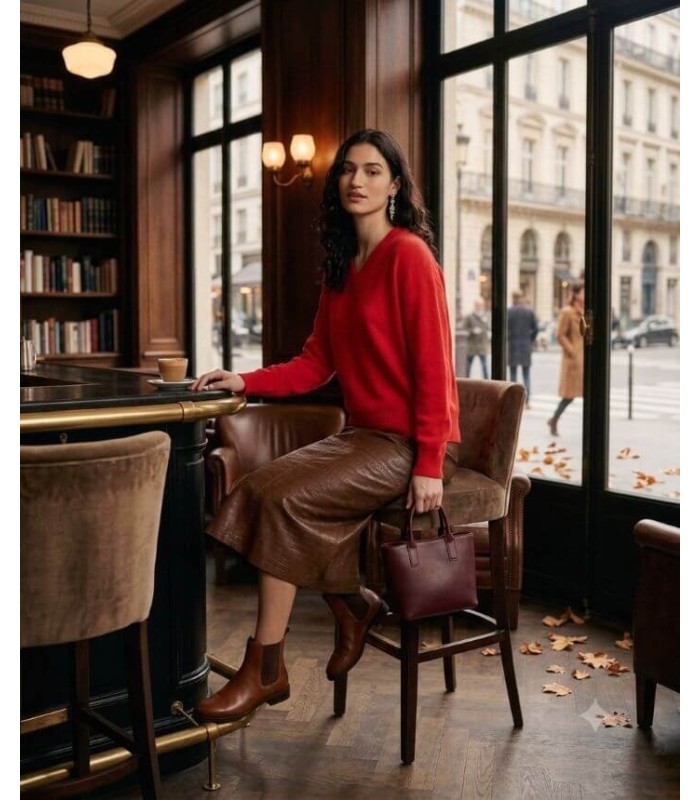 Jersey Básico Rojo Marella Mujer