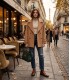 Abrigo Corto Lana Camel Marella Mujer