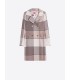 Abrigo Cuadro Beige Vilagallo Mujer