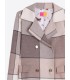 Abrigo Cuadro Beige Vilagallo Mujer