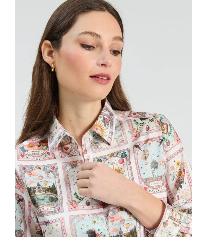 Camisa Estampada Madrid Vilagallo Mujer