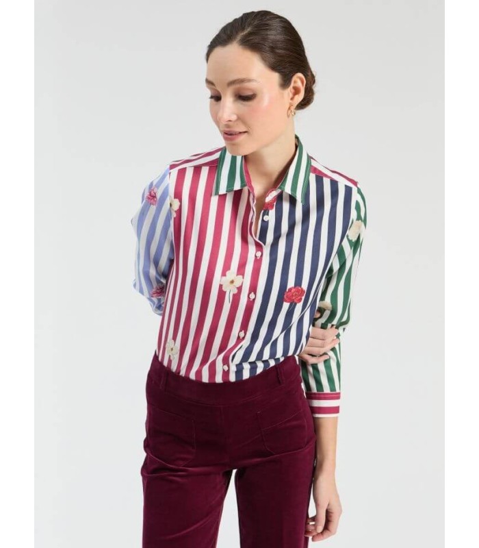 Camisa Rayas Colores Vilagallo Mujer