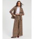 Chaqueta Camel Cuadros Vilagallo Mujer