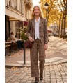 Chaqueta Camel Cuadros Vilagallo Mujer