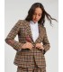 Chaqueta Camel Cuadros Vilagallo Mujer