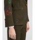 Chaqueta Verde Caqui Bordada Vilagallo Mujer