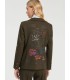 Chaqueta Verde Caqui Bordada Vilagallo Mujer