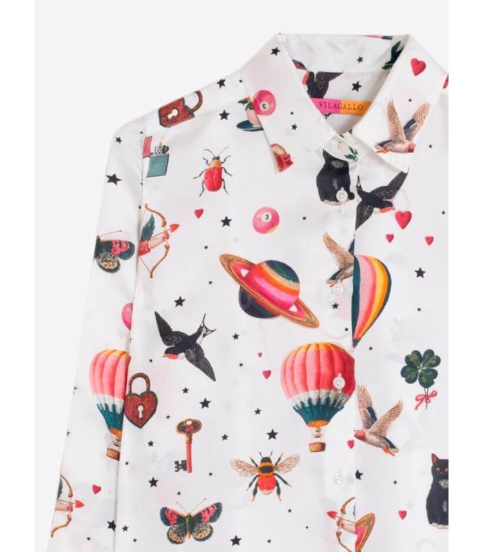 Camisa Estampada Cupido Vilagallo Mujer