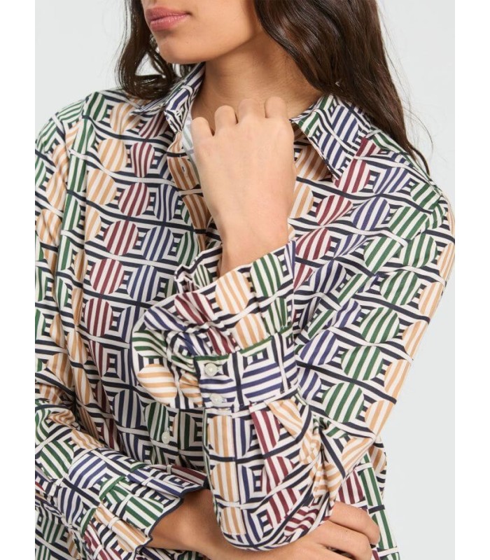 Camisa Estampado Geométrico Vilagallo Mujer