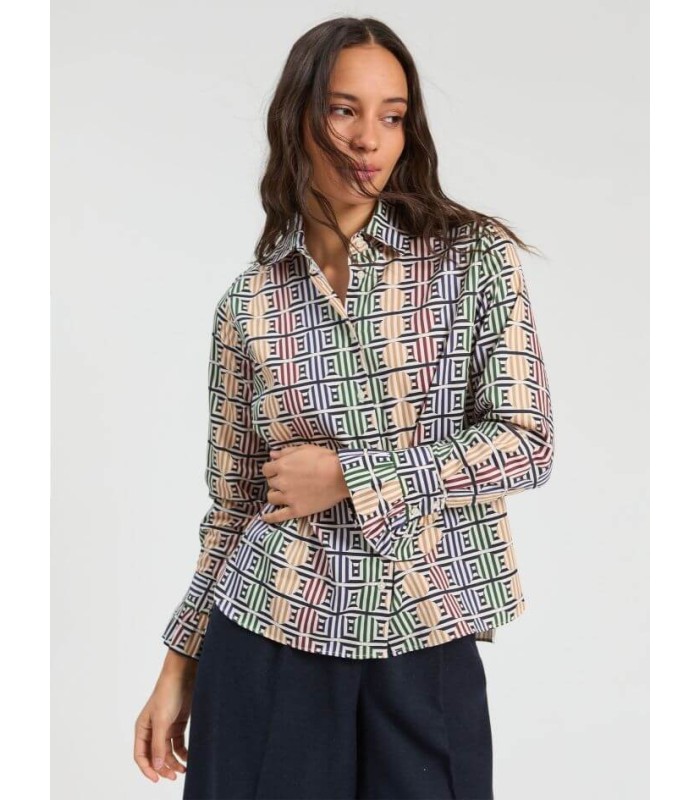 Camisa Estampado Geométrico Vilagallo Mujer