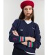 Suéter Marino Puños Multicolor Vilagallo Mujer