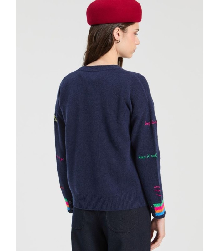 Suéter Marino Puños Multicolor Vilagallo Mujer