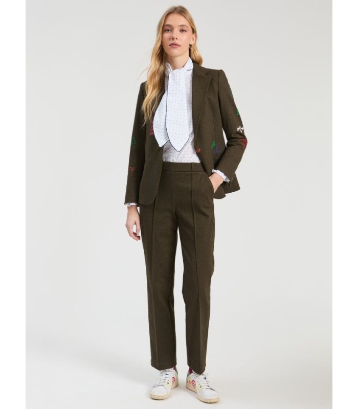 Pantalón Punto Verde Caqui Vilagallo Mujer