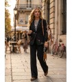 Chaqueta Negra Punto Bordada Vilagallo Mujer