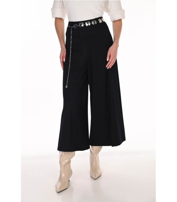 Pantalón Amplio Punto Negro Frank Lyman Mujer