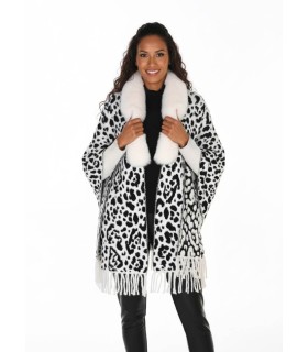 Capa Animal Print Punto Frank Lyman Mujer