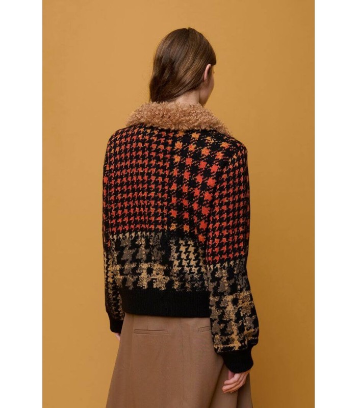 Chaqueta Estampada Pata Gallo Aldo Martins Mujer