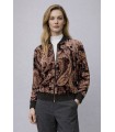 Chaqueta Punto Estampado Marrones Aldo Martins Mujer