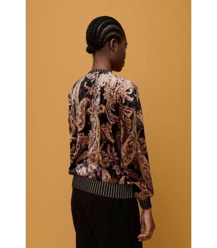 Suéter Terciopelo Estampado Aldo Martins Mujer