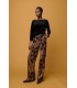 Pantalón Terciopelo Estampado Aldo Martins Mujer