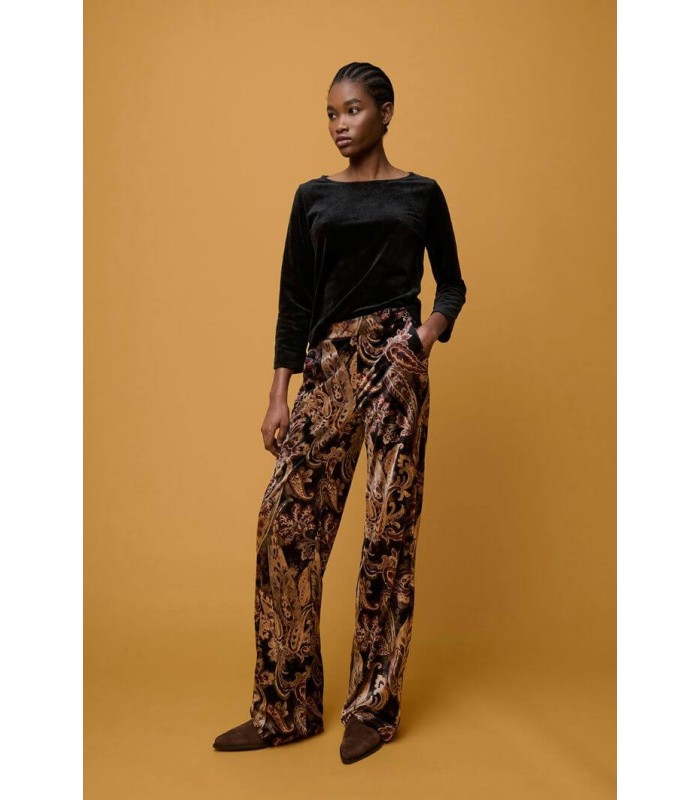 Pantalón Terciopelo Estampado Aldo Martins Mujer