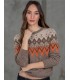 Suéter Estampado Marrón Trovels Mujer