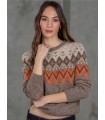 Suéter Estampado Marrón Trovels Mujer
