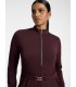 Vestido Burdeos Scuba Cinturón Elena Miro Mujer
