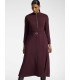 Vestido Burdeos Scuba Cinturón Elena Miro Mujer