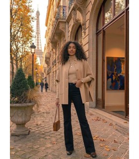 Capa Beige Lana Elena Miro Mujer