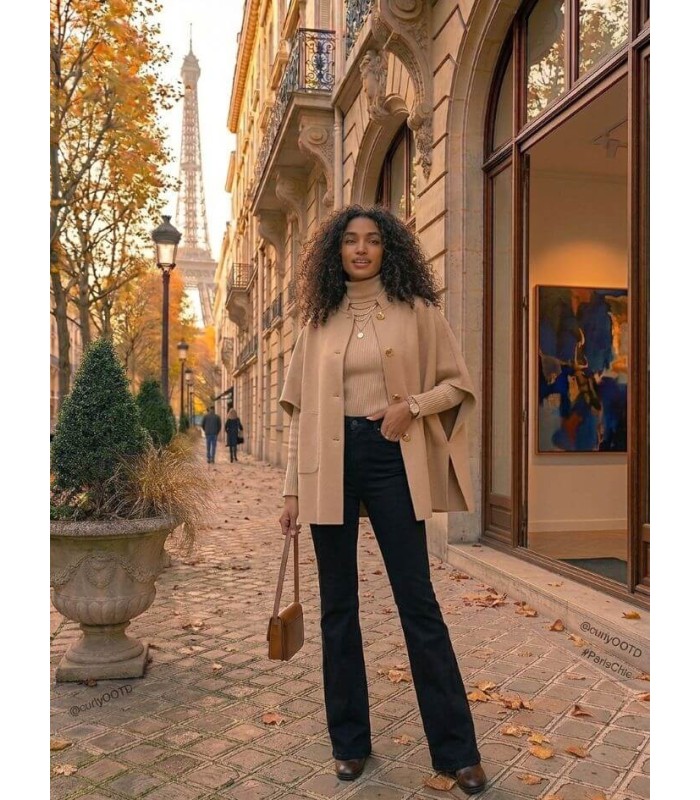 Capa Beige Lana Elena Miro Mujer