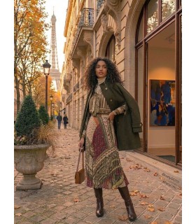 Falda Plisada Estampada Elena Miro Mujer
