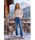 Pantalón PARIS FLARED Azul Medio Cambio Mujer