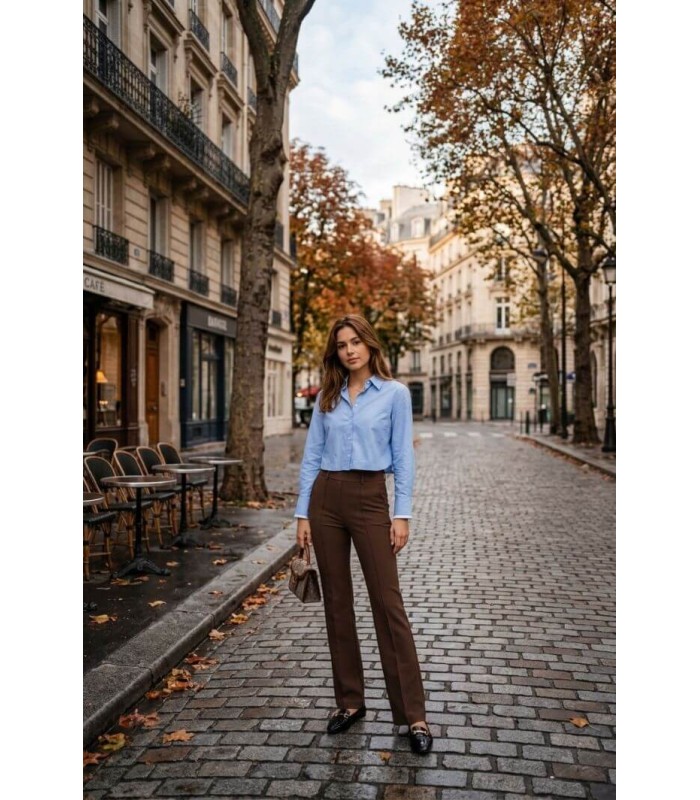 Pantalón FRANCOISE Marrón Cambio Mujer